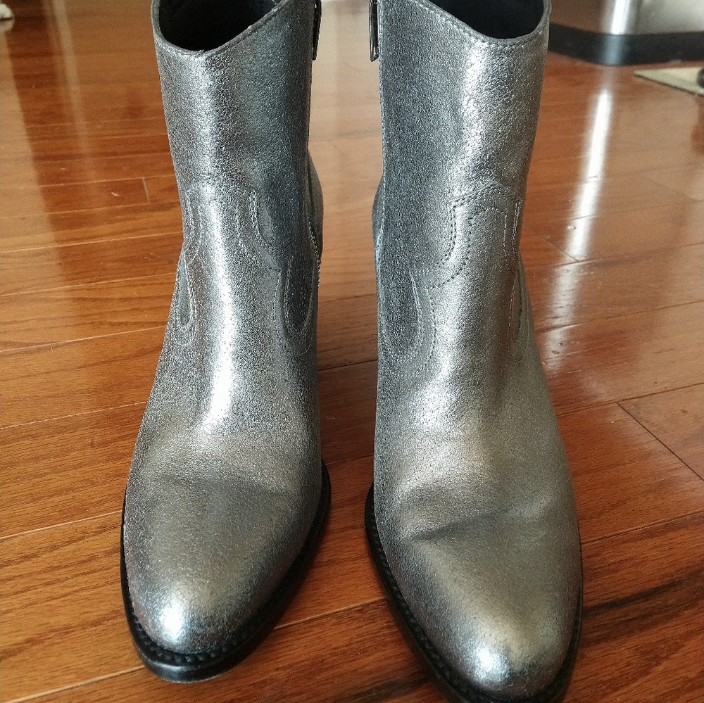 Yves St Laurent Gunmetal Grey Curtis Bootie